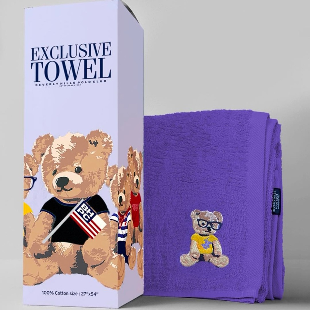 Beverly Hills Polo Club Bear Logo Bath Towel